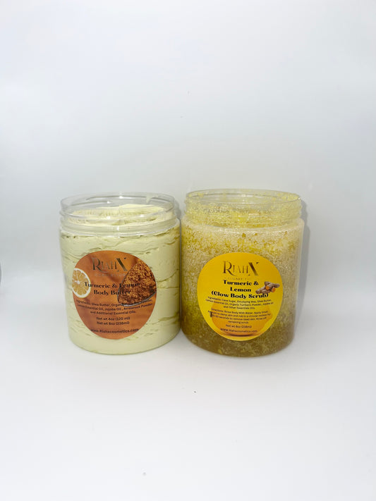 ( NEW ) Turmeric & Lemon Scrub Butter Duo